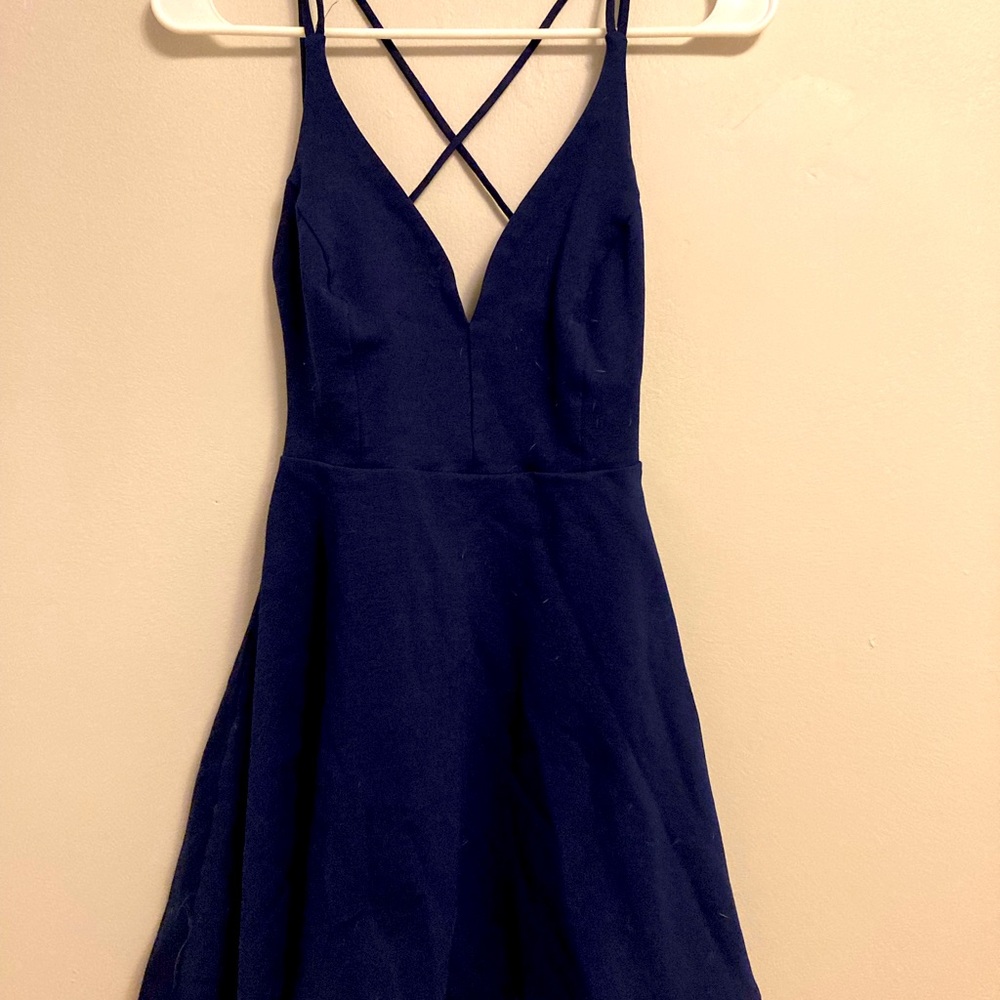 Lulus large deep blue short dress